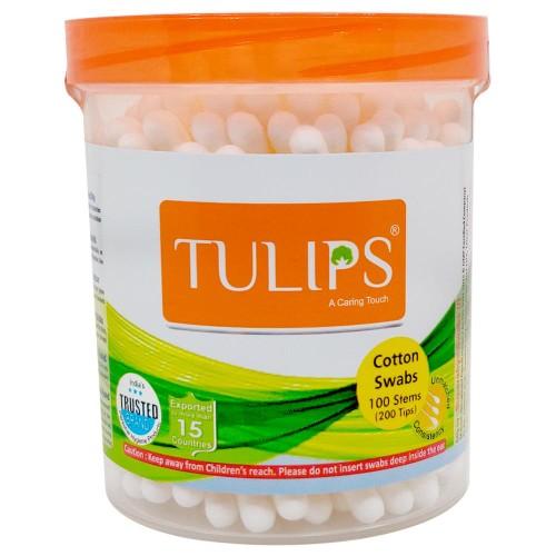 Tulips Cotton Buds Jar 100stems - product media