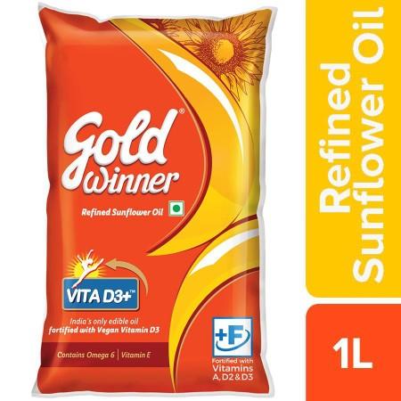 Gold Winner Sunflower Refind Oil / கோல்ட் வின்னர் - product media