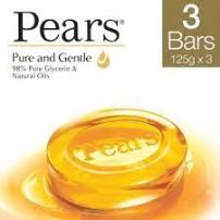 Pears Pure And Gentle 125g 3pcsபியர்ஸ் சோப்பு - product media