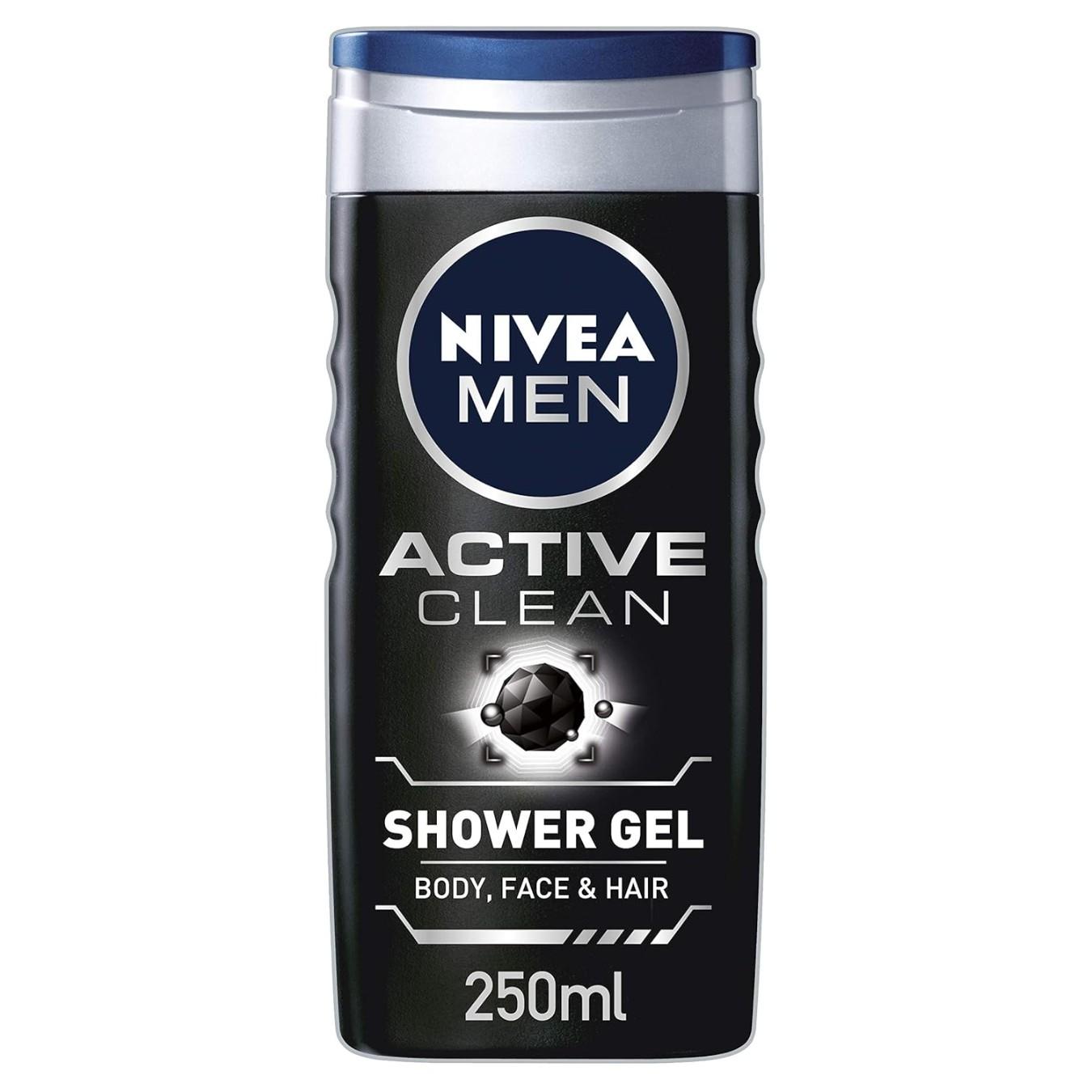 Nivea Shower Gel Men Active Clean 250m நிவியா ஷவர் - product media