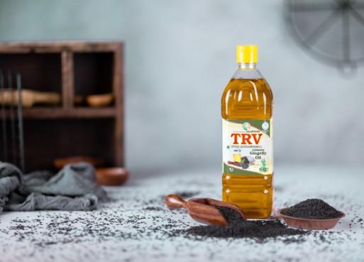 TRV Chekku Nallennai 1Lt Sesame செக்கு நல்லெண்ணெய் - product media