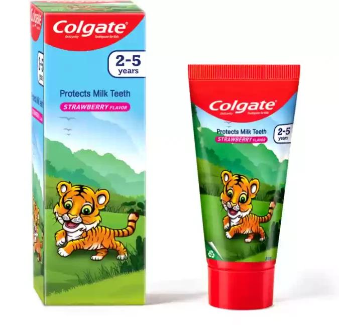 Colgate Baby Strawberry tiger Paste 6 கோல்கேட் - product media