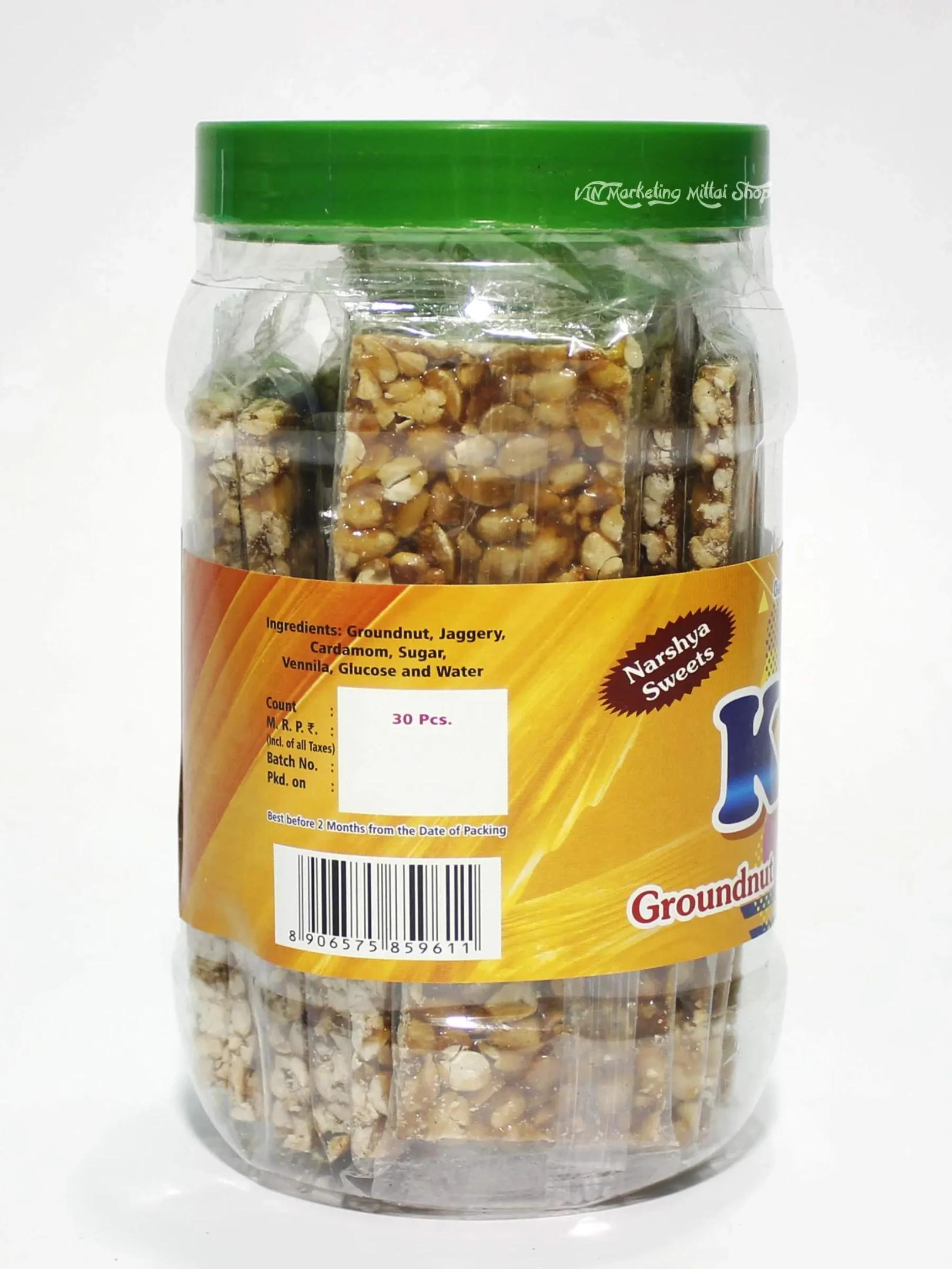 Kadalai Mittai Jar 100P Groundnut Candy கடலைமிட்டாய் - product media