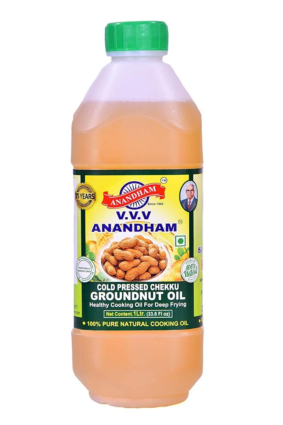 Anandham Cold Pressed Groundnut Oil / செக்கு கடலையென்னை - product media